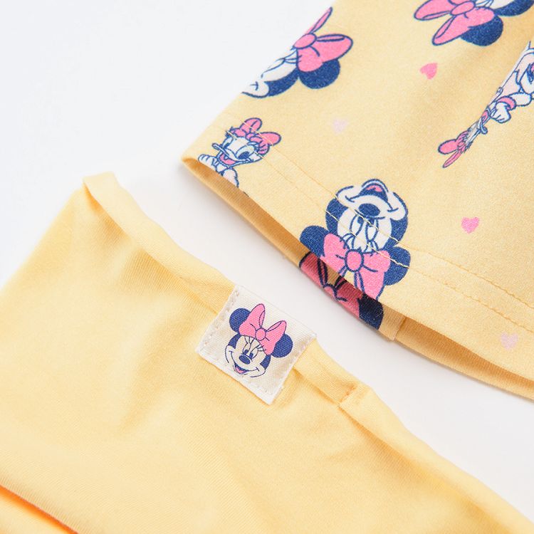 Σετ λαιμός και σκούφος κίτρινο με στάμπα Minnie Mouse