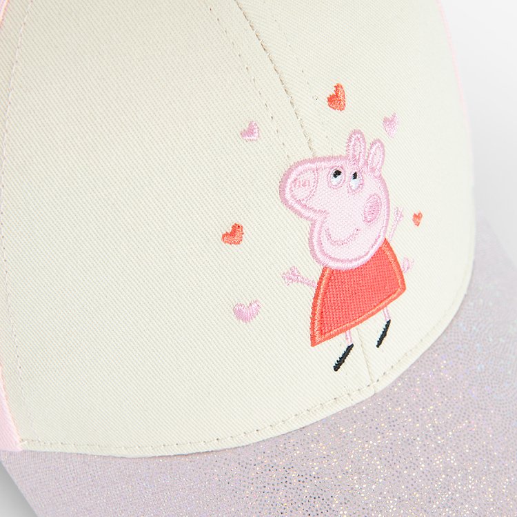 Καπέλο jockey ροζ με κεντημένη στάμπα PEPPA PIG