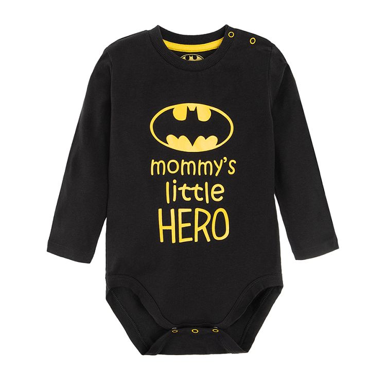 Batman black long sleeve bodysuit Mommys Little Hero