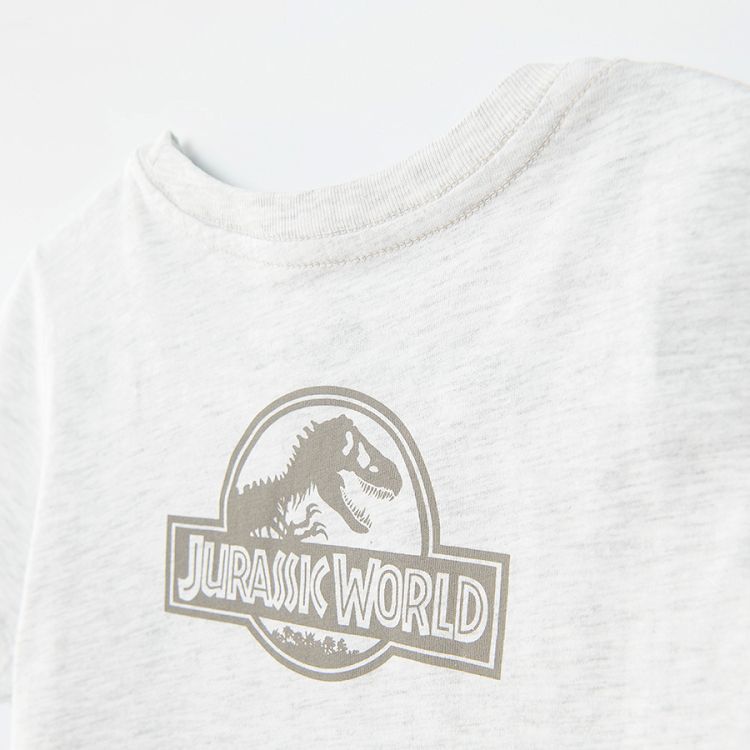 Beige melange Jurassic World short sleeve blouse
