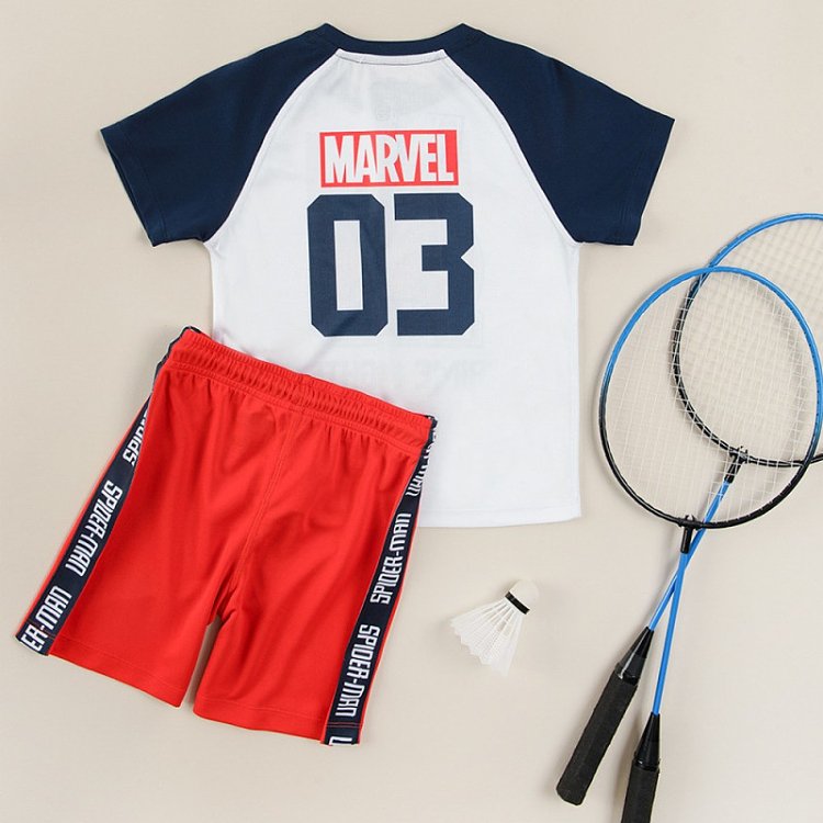 Spiderman clothing set short sleeve blouse and shorts
