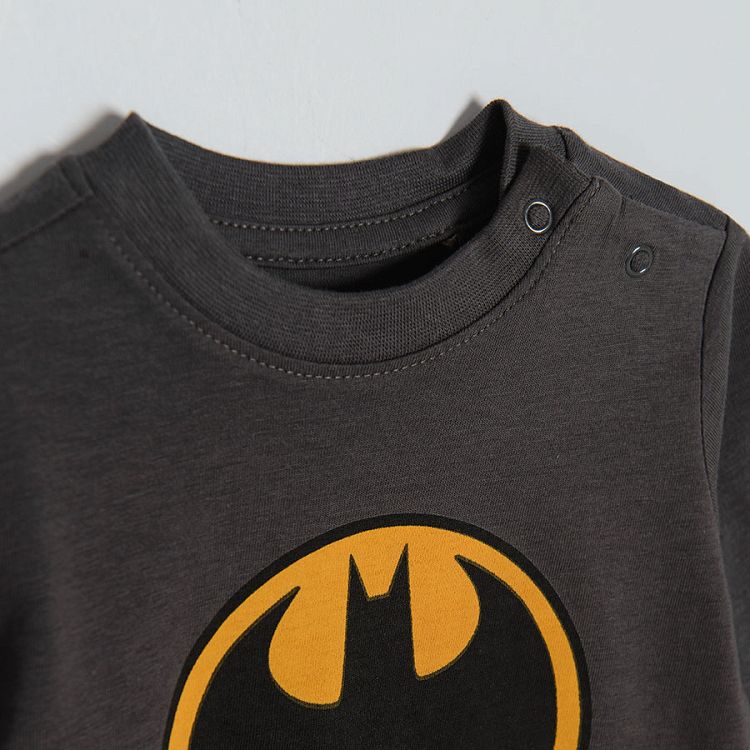 Μπλούζα μακρυμάνικη γκρι με στάμπα Batman
