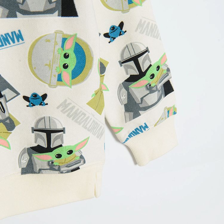 Φούτερ μπεζ με στάμπα Mandalorian