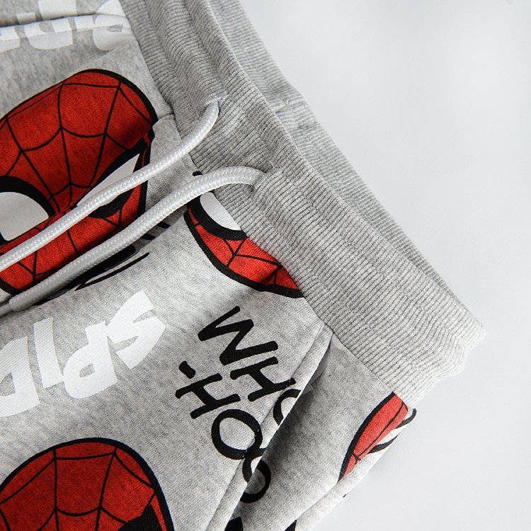 Σετ φούτερ και φόρμα γκρι με στάμπα Spiderman