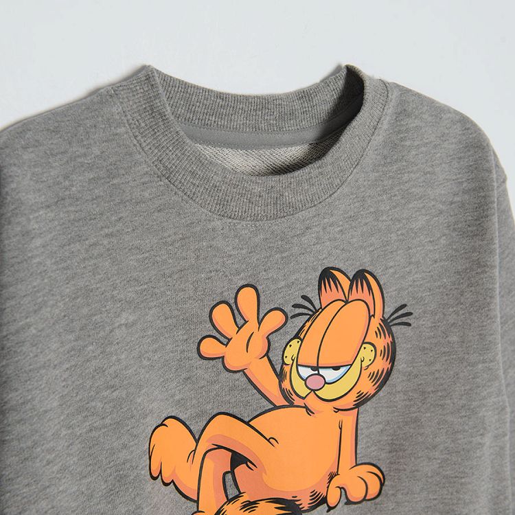 Grey Garfield sweatshirt with print