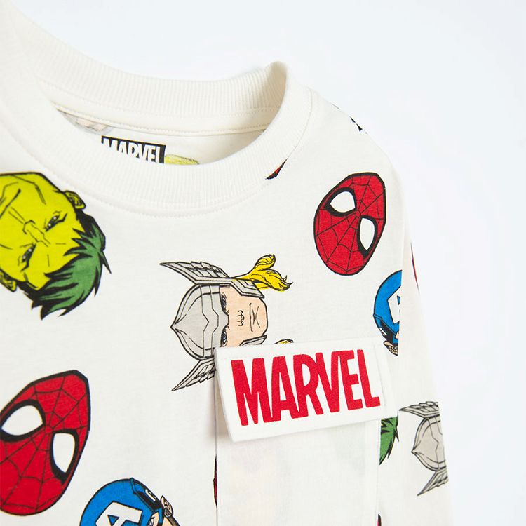 White and red Avengers long sleeve blouses- 2 pack