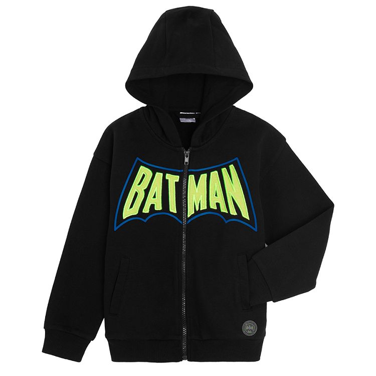 Batman black hooded with ears zip through sweatshirt