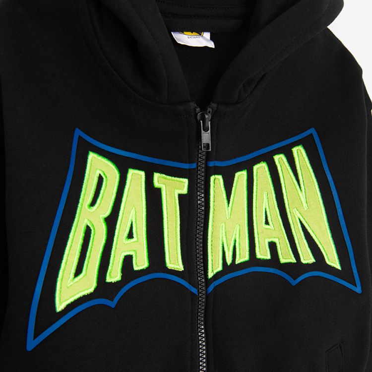 Batman black hooded with ears zip through sweatshirt
