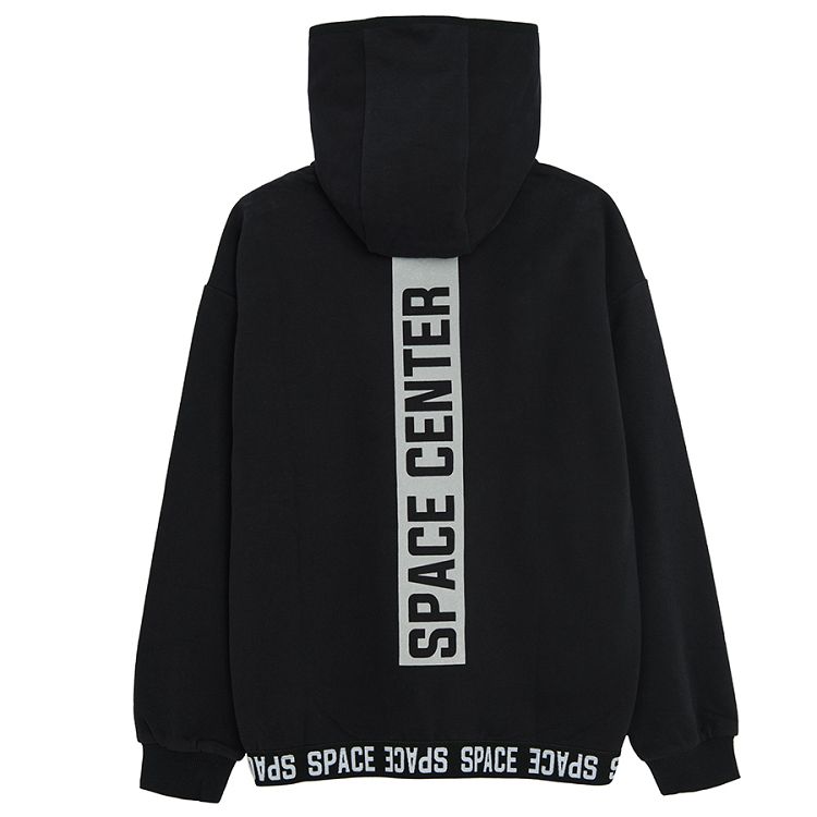 Black zip through hooded sweatshirt