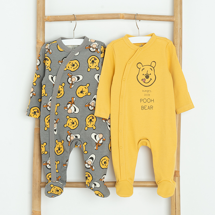 Winnie the Pooh footed overall with side zipper- 2 pack