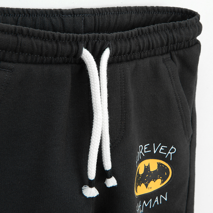 Φόρμα 2 τμχ μαύρη και μπεζ με στάμπα BATMAN
