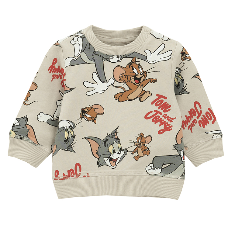 Tom and Jerry set, sweatshirt and blue sweatpants- 2 pieces