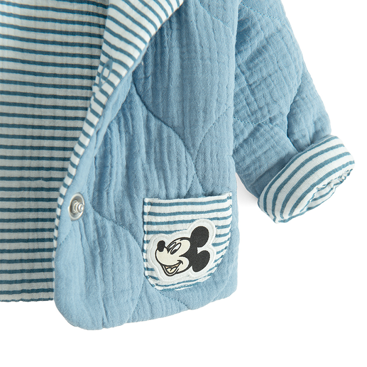Mickey Mouse blue and striped button down cardigans- 2 pack