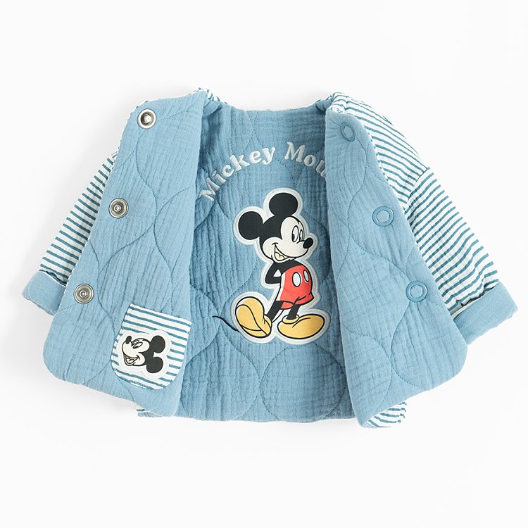 Ζακέτα γαλάζια με κουμπιά και στάμπα MICKEY MOUSE DISNEY