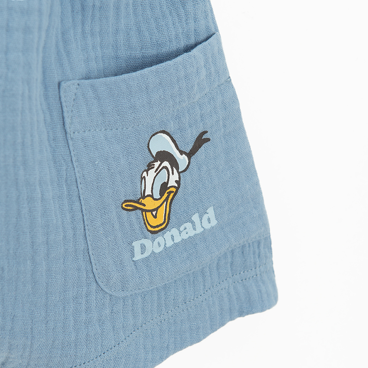 Donald Duck navy style short sleeve bodysuit and blue shorts set- 2 pieces