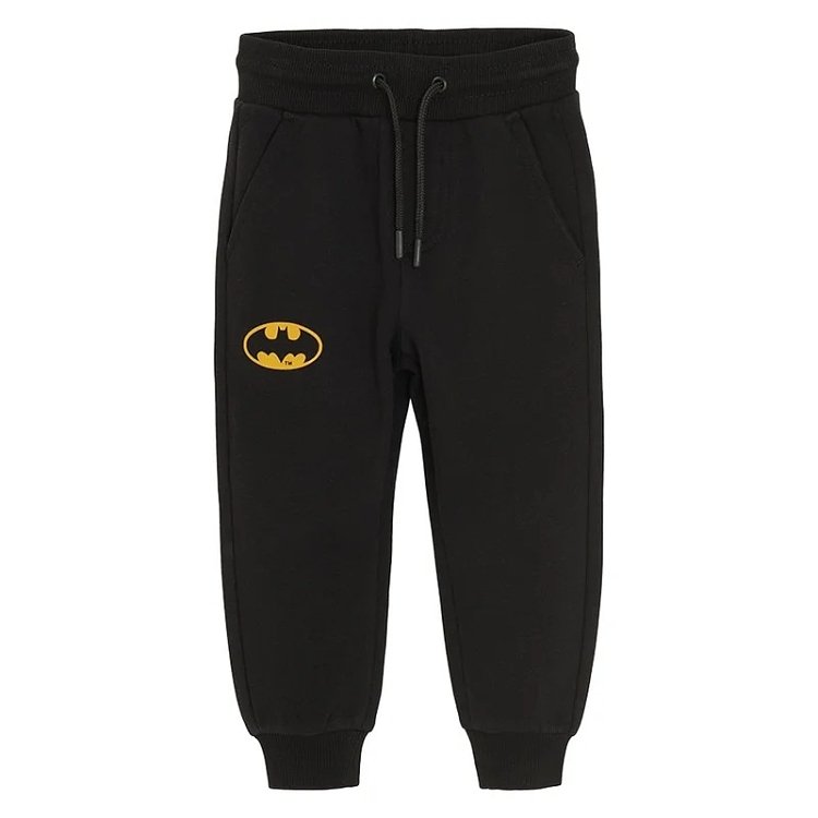 Σετ φόρμας φούτερ κίτρινο με στάμπα BATMAN και παντελόνι μαύρο