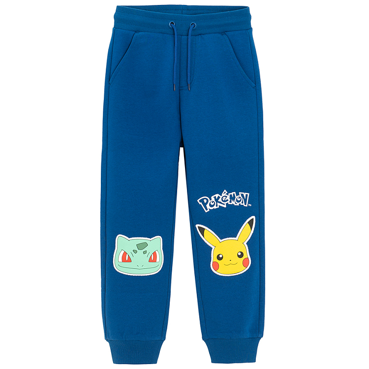Pokemon blue sweatpants with cord