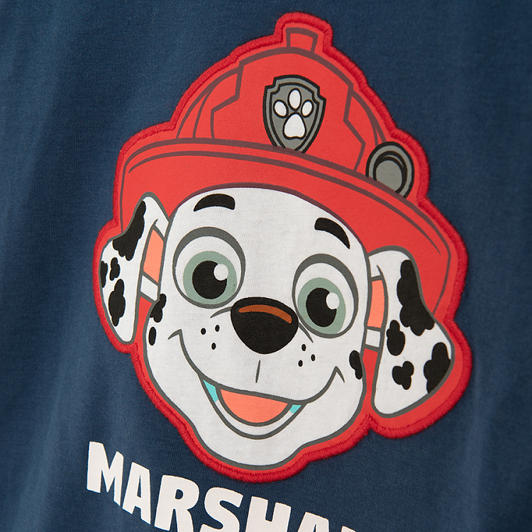 Paw Patrol blue with light blue and red sleeves sweatshirt