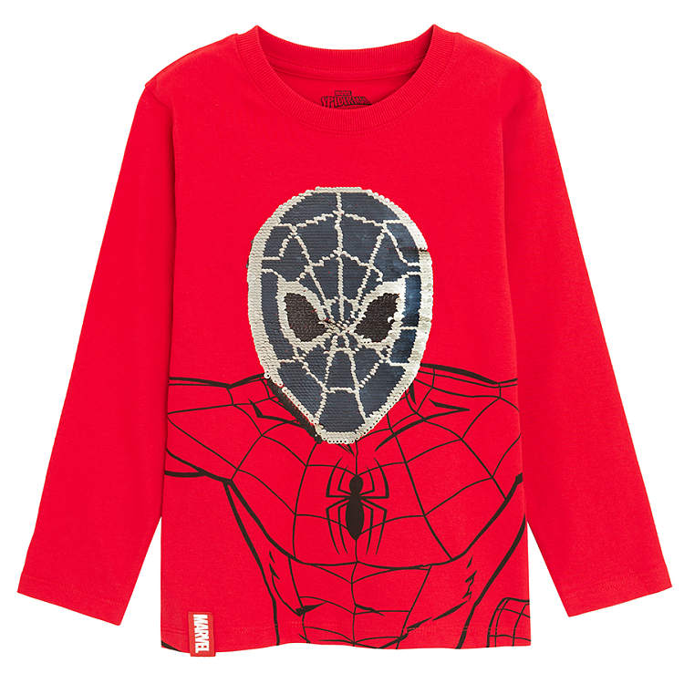 Spiderman red long sleeve blouse