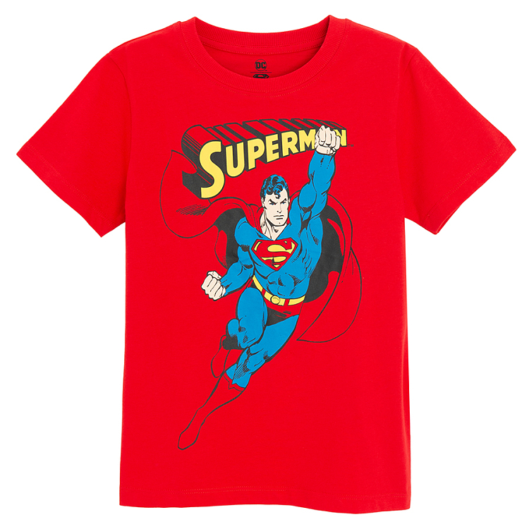 Μπλούζα κοντομάνικη κόκκινη με στάμπα SUPERMAN