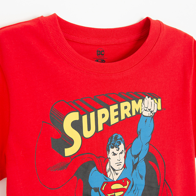 Μπλούζα κοντομάνικη κόκκινη με στάμπα SUPERMAN