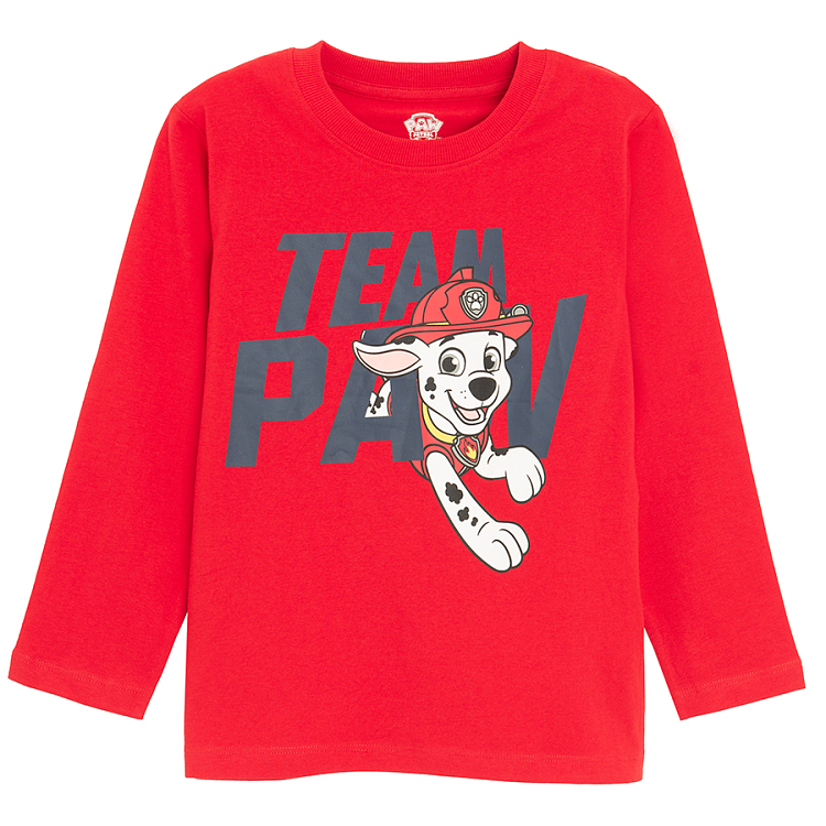 Paw Patrol blue and red long sleeve blouses- 2 pack