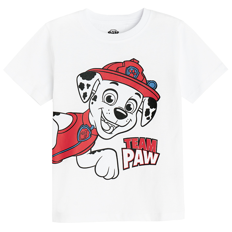 Paw Patrol white, blue and striped T-shirts- 3 pack