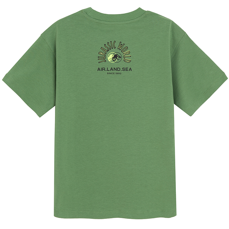 Jurassic World green T-shirt with dinosaurs print