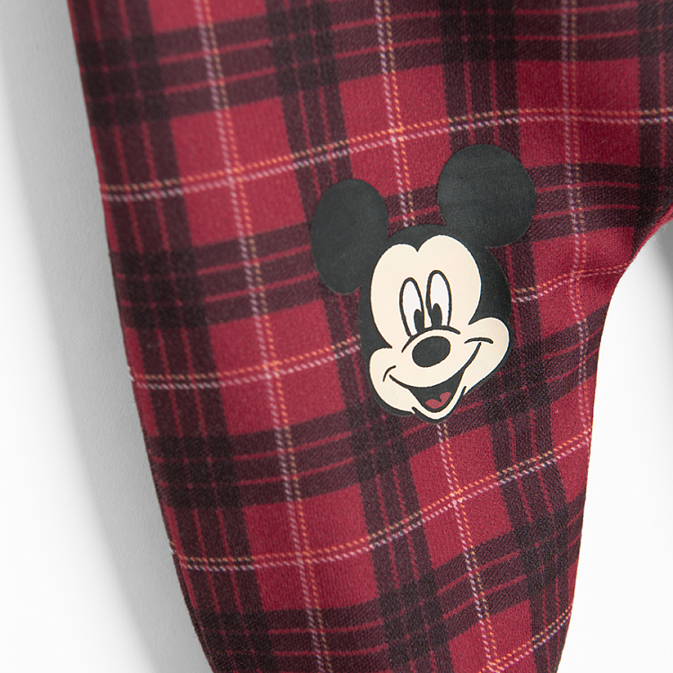 Mickey Mouse overall with checked pattern