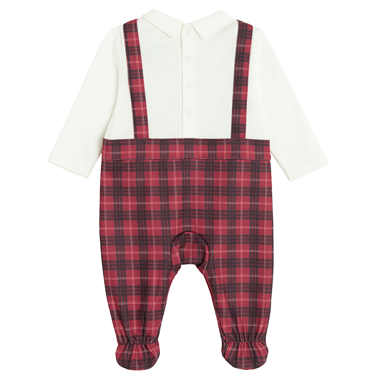 Mickey Mouse overall with checked pattern