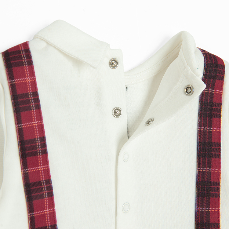 Mickey Mouse overall with checked pattern