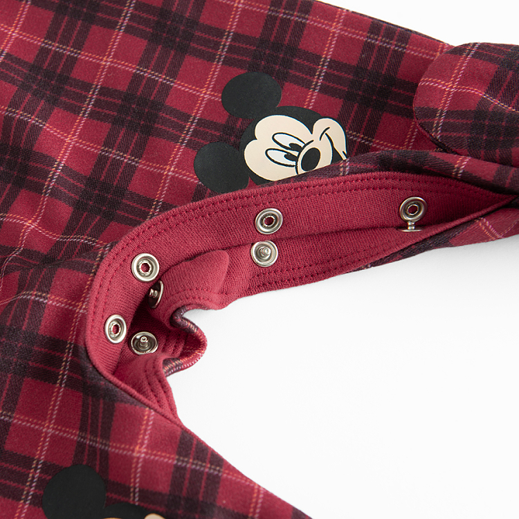 Mickey Mouse overall with checked pattern