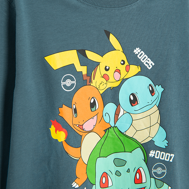 Μπλούζα μακρυμάνικη μπλε με στάμπα POKEMON