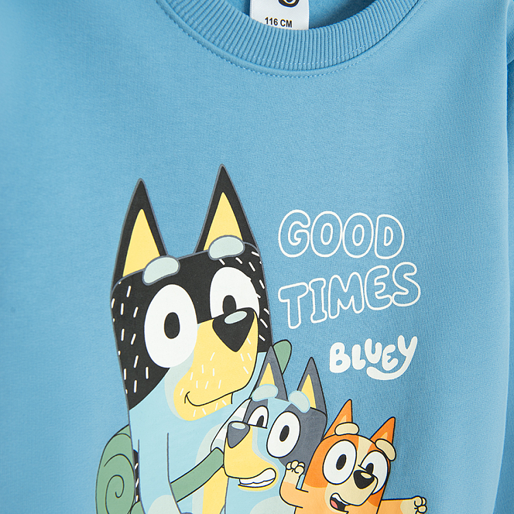 Φούτερ γαλάζιο με στάμπα BLUEY