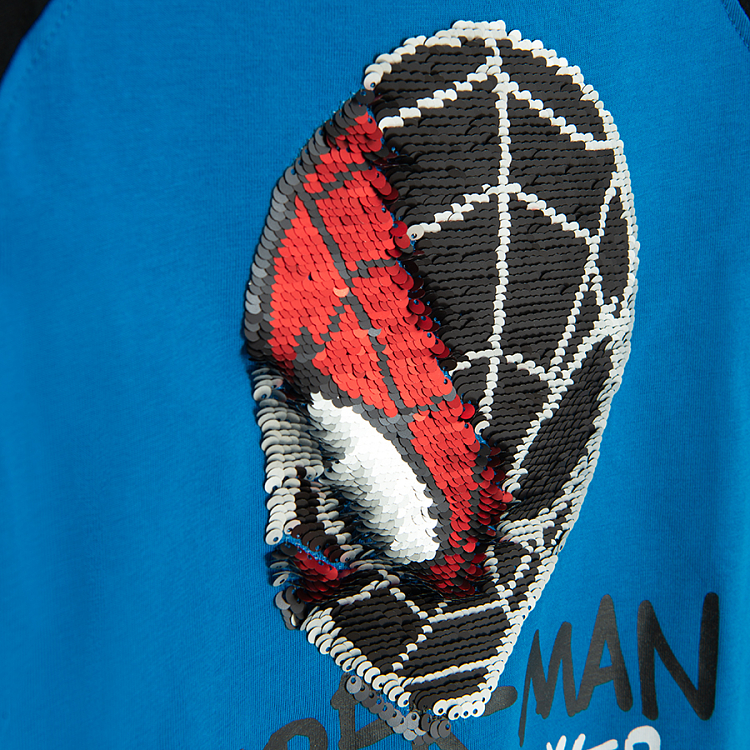 Φούτερ μπλε με πούλιες διπλής όψης στάμπα SPIDERMAN