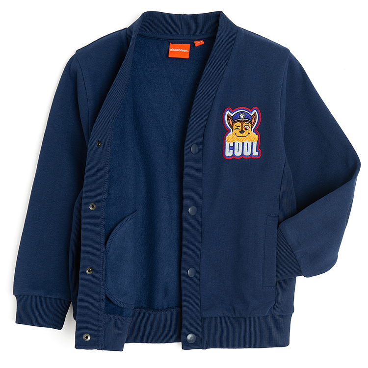 Ζακέτα μπλε με κουμπιά και στάμπα PAW PATROL