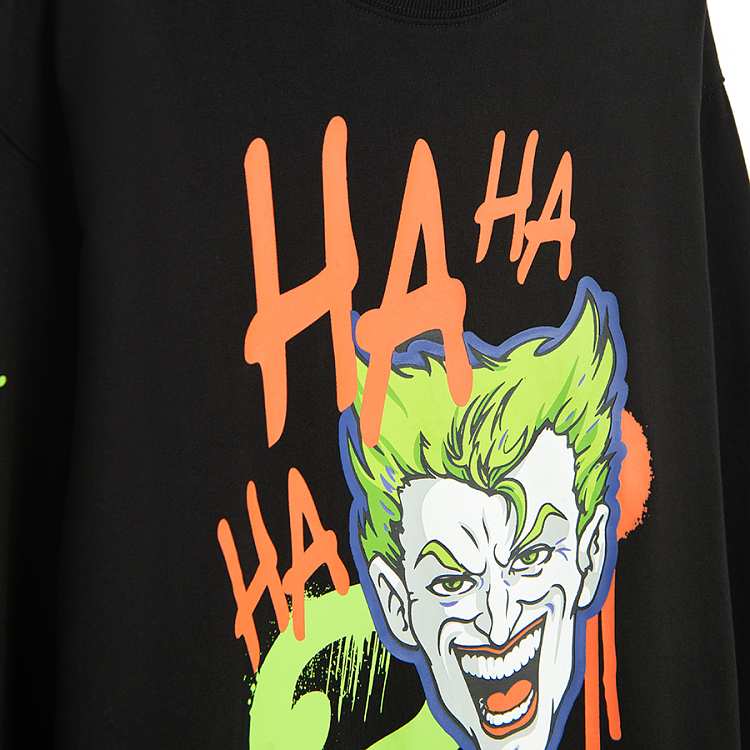 Μπλούζα μαύρη μακρυμάνικη με στάμπα Joker
