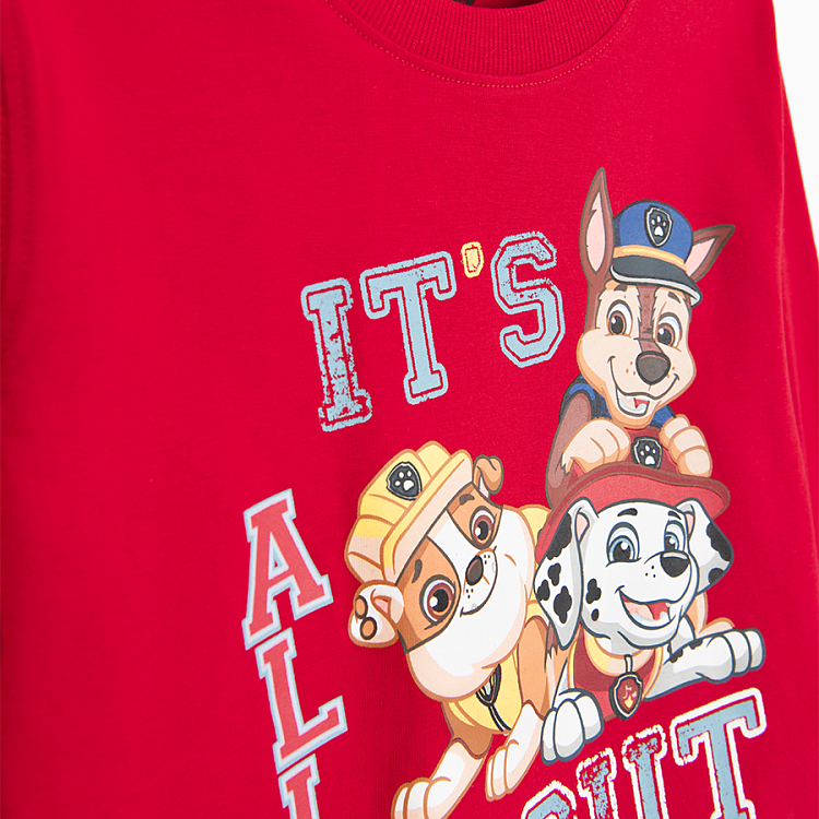 Μπλούζα μακρυμάνικη με στάμπα PAW PATROL 2 τμχ