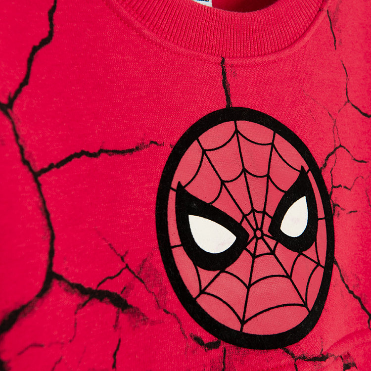 Φούτερ κόκκινο με τσέπη και στάμπα SPIDERMAN