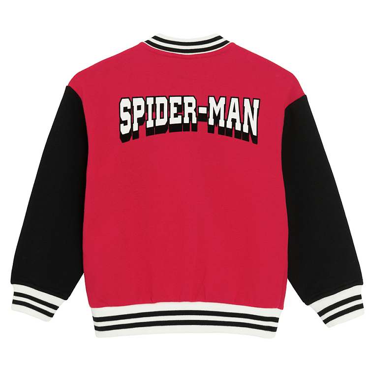 Ζακέτα φούτερ κόκκινη με κουμπιά και στάμπα SPIDERMAN