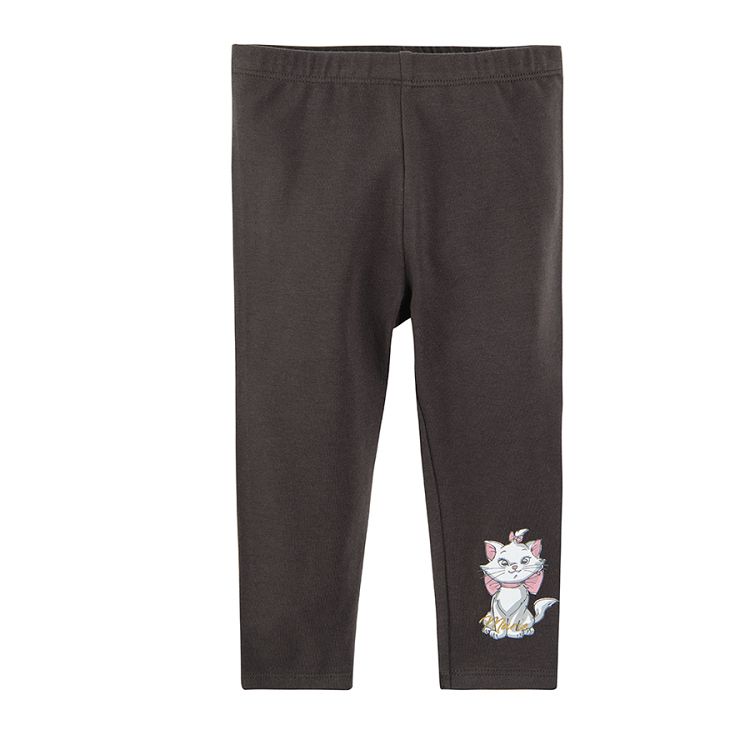 Marie Aristocats pink and brown leggings 2-pack