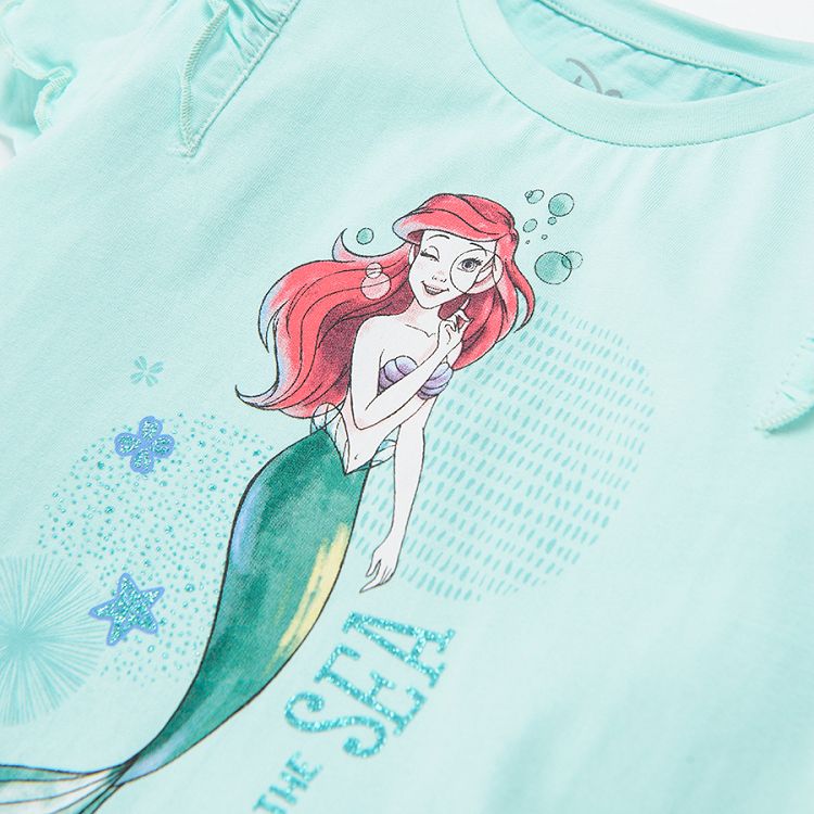 Short sleeve blouse with Ariel Little Mermaid