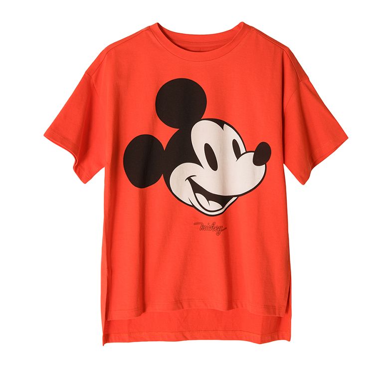 Μπλούζα κοντομάνικη κόκκινη με στάμπα Mickey Mouse