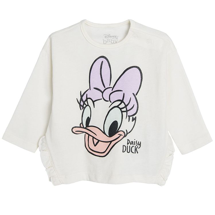 Μπλούζα μακρυμάνικη μπεζ με στάμπα "Daisy Duck"