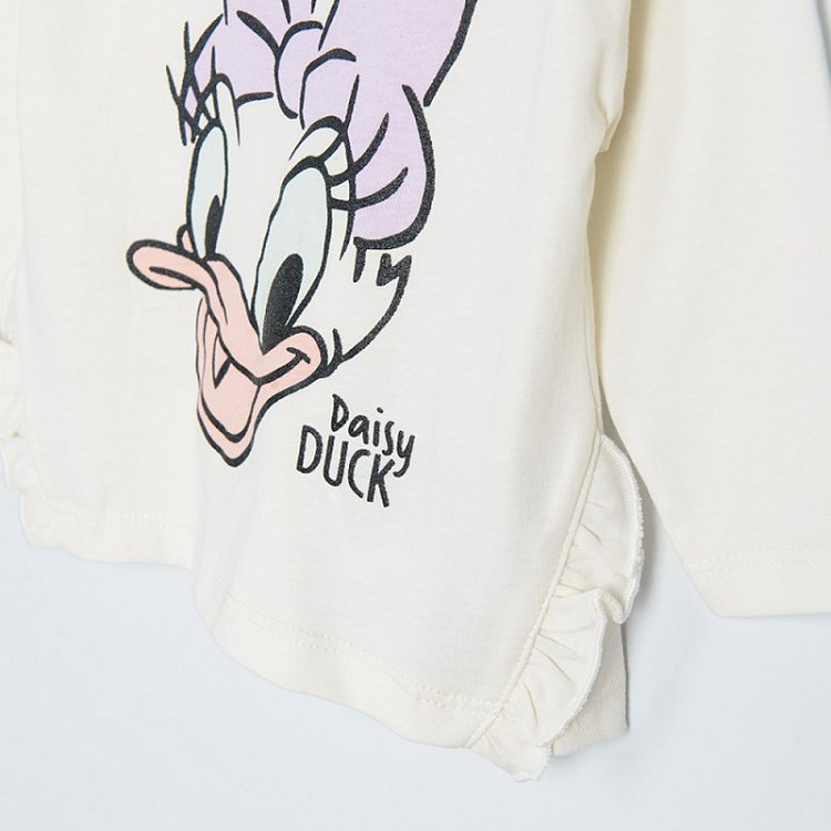 Μπλούζα μακρυμάνικη μπεζ με στάμπα "Daisy Duck"