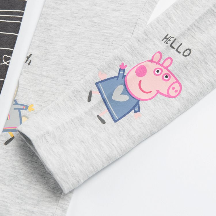 Κολάν 2 τμχ γκρι με στάμπα Peppa Pig