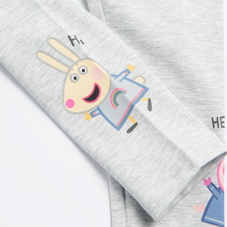 Κολάν 2 τμχ γκρι με στάμπα Peppa Pig