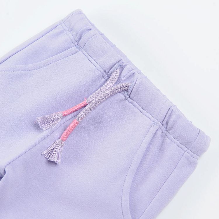 Light violet Minnie Mouse jogging pants with adjustable waist