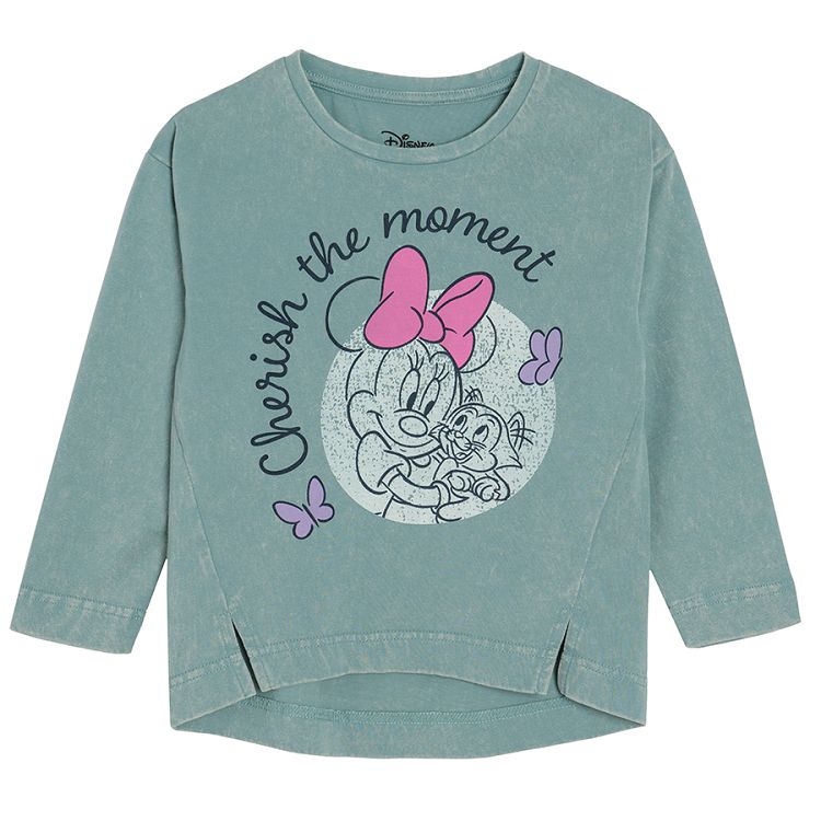 Minnie Mouse long sleeve blouse with 'Cherish the moment' print