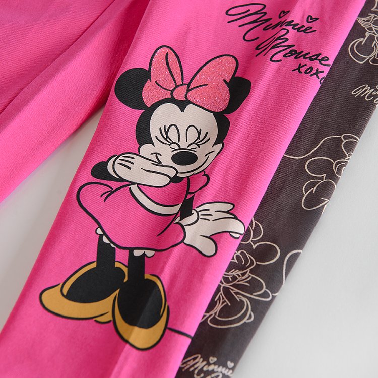 Minnie Mouse grey and pink leggings